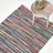 Homescapes Chindi-Teppich, handgewebt aus 100% recycelter Baumwolle, 70 x 120 cm, Flickenteppich mit bunten Streifen