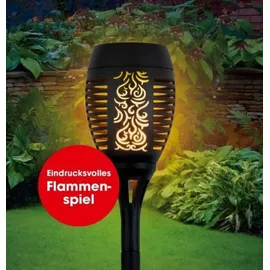 EasyMaxx Solar-Fackel 1,2V schwarz mit LED-Flammeneffekt