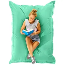 Green Bean Sitzsack XXL 140x180cm 380 Liter Kinder & Erwachsene Bean Bag EPS Perlen Füllung Riesensitzsack Groß Draußen Outdoor Liegekissen Waschbar Wetterfest Lounge Sitzkissen Bodenkissen Mint Grün