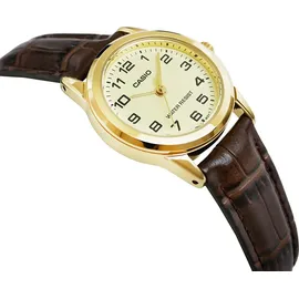 Casio Damen Uhr Casio LTP-V001GL-9BUDF - Gold/Braun