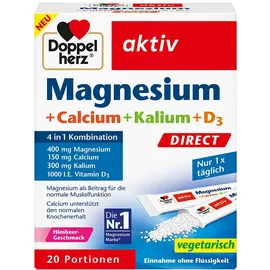Doppelherz Magneisum+Calcium+Kalium+D3 DIRECT Pellets 20 St.