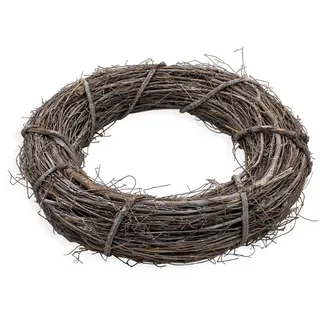 XL Deko Rattankranz Natur, 45 cm