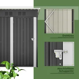 Laiham Geräteschuppen 1 x 1 m Schwarz