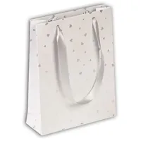 Clairefontaine 5x Geschenktasche M (17x6x22 cm), Kollektion Valentine Weiß