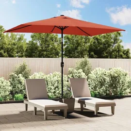 vidaXL Sonnenschirm mit Metall-Mast 300 x 200 cm Terrakotta