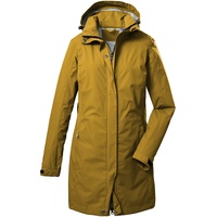 KILLTEC Damen KOS 93 WMN PRK 2 1/2 Lagen Funktionsparka/Parka mit abzippbarer Kapuze, dunkelgelb, 38