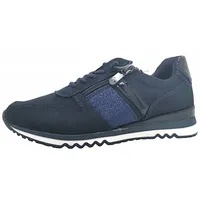 Marco Tozzi Damen Sneaker flach mit Schnürsenkeln Freizeit, Blau (Dk.Navy Comb), 36 EU