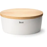 Continenta Brottopf oval mit Holzdeckel 36x23x15,5 cm