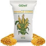 GiDeli Mais 25 kg gelb - Ganze Maiskörner in Futterqualität - Futter für Hühner, Enten, Pferde & Tauben