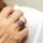 ZEEme Ring Silber 925 oxidiert mit 40x Markasit