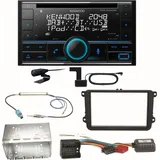 Kenwood DPX-7300DAB Bluetooth DAB Einbauset für Seat Leon Alhambra Altea XL