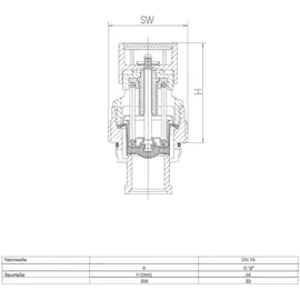 SYR Austauschpatrone 2116, 6 bar, rohgelb 211620000 DN 15 und DN 20