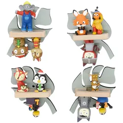 BOARTI Kinderregal Wald Blätter   hängend für Tonie Figuren   platzsparendes Regal   Maße: H. 22 x B. 34 x T. 19 cm   Wandregal für Figuren Aufbewahrung mit Magneteinsätzen   Aufbewahrungsregal Holz