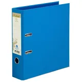 Exacompta 53982E 10x Ordner Prem-Touch aus Recycling- Karton, 2 Ringe, 80mm Rücken, 32x29cm für DIN A4 MAXI - Forever - Hellblau