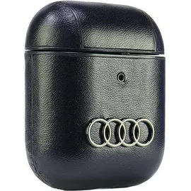 Audi Lederhülle großem Logo Airpods 1/2 – Schwarz
