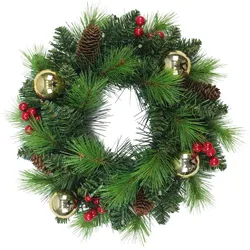 Näve LED-Weihnachtskranz "NOEL" gold