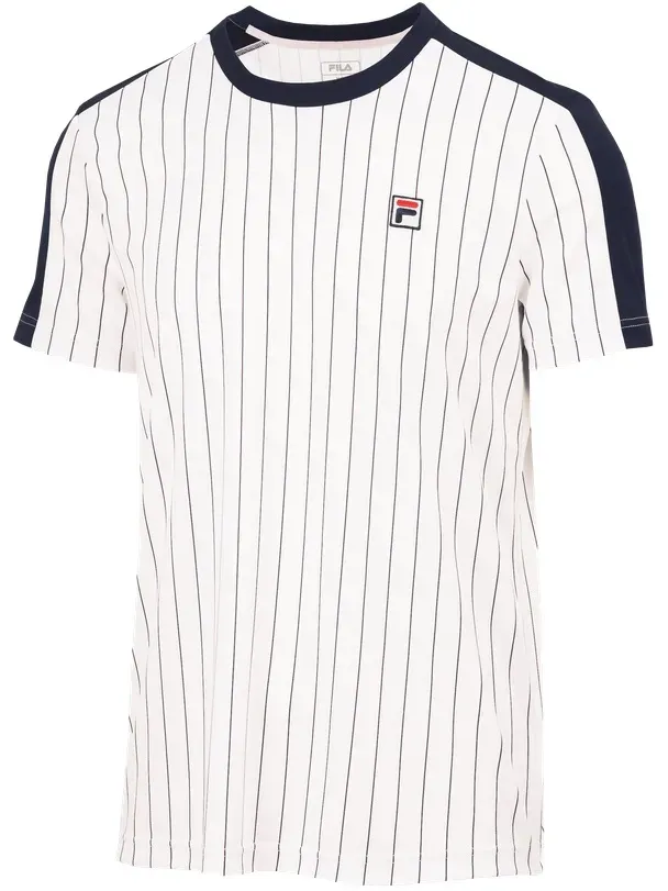 Fila Tennis-Tshirt Stripes Jascha 2 (100% Polyester) weiss Herren