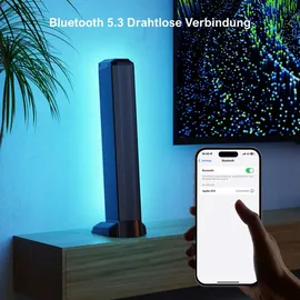 ultimea 5.0-Kanal abnehmbarer Soundbar für Smart-TVs mit RGB-Beleuchtung, App-Steuerung, Spitzenleistung 180W, Bluetooth 5.3, HDMI/OPT/AUX, Apollo S70 - Schwarz