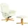 Idimex Relaxsessel Charly Kunstleder 76 x 87 x 61 cm Weiß mit Hocker