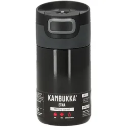 Kambukka Trinkflasche Etna 300ml Pitch Black Edelstahl Schwarz