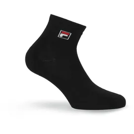 Fila UNISEX QUARTER PLAIN SOCKS 6-Paar Schwarz 35-38