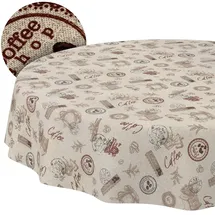 ANRO Tischdecke abwaschbar Lotuseffekt 120 x 120 cm Braun