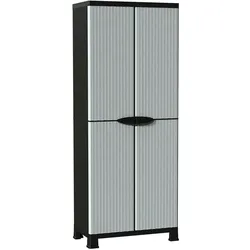 vidaXL Kunststoffschrank 68x39x171,5 cm Rattan-Design