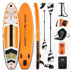 Stand Up Paddle Board "AUKAI Pro" mit Kajak-Sitz orange