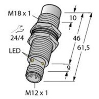 Turck Sensor nicht bündig PNP, Wechsler NI12U-MT18M-VP4X-H1141