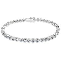 Elli Tennis-Armband Kristalle 925 Silber Armbänder & Armreife Damen