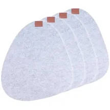 neuetischkultur Platzset Platzset 4-teilig Filz oval, (Set, 4-St., 4 Platzsets), Platzmatte Platzdeckchen Tischset grau