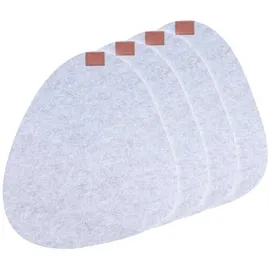 neuetischkultur Platzset Platzset 4-teilig Filz oval, (Set, 4-St., 4 Platzsets), Platzmatte Platzdeckchen Tischset grau