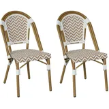 Mobili Rebecca Gartenstuhl 46 x 57 x 85 cm braun/weiß 2 St.