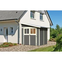 Karibu Classic Gartenhaus Bomlitz 2 2,38 x 1,81 m Terragrau