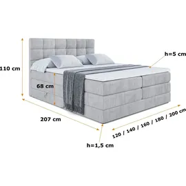 altdecor Brugo King 160 x 200 cm H3 Hellgrau