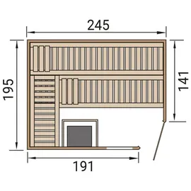 Weka TURKU 3 inkl. 9 kW Bioofen + ext. Steuerung