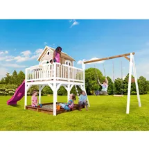 Axi Spielhaus Liam mit Doppelschaukel 1,18 m Braun - Weiß