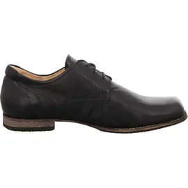THINK! Guru Chromfrei Gegerbte Nachhaltige Schnürhalbschuhe, 0010 Schwarz, 43.5 EU