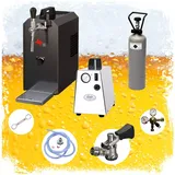 ich-zapfe Komplett Set - Zapfanlage JET 30 Bierkoffer, Bierzapfanlage, Durchlaufkühler 1-leitig Trockenkühler, 35 Liter/h, Zapfkopf:Flach