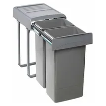 EKOTECH Abfallsorter MEGA 2x 26 l Grau