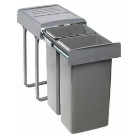 EKOTECH Abfallsorter MEGA 2x 26 l Grau