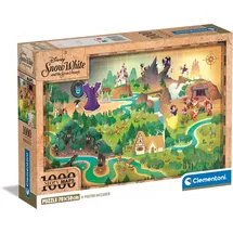 CLEMENTONI Story Map Puzzle 1000 Teile Erwachsene - Disney Puzzle Erwachsene in 70 x 50 cm - Puzzle Erwachsene anspruchsvoll von Clementoni 39814