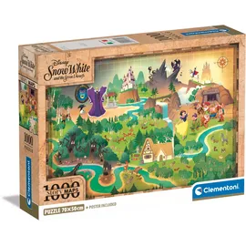 CLEMENTONI Story Map Puzzle 1000 Teile Erwachsene - Disney Puzzle Erwachsene in 70 x 50 cm - Puzzle Erwachsene anspruchsvoll von Clementoni 39814