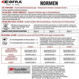COFRA 4 in 1 Winter-warnschutzjacke wind- und wasserdicht bis -49 °c gelb