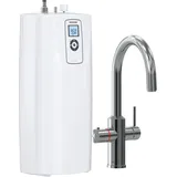 Stiebel Eltron HOT 2.6 N Premium + 3in1 c (chrom) heißes Wasser (95°C) in einer Sekunde, Set mit Heißwassergerät und speziellem Wasserhahn für die Küche, TÜV geprüft