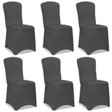 DETEX DETEX® 6er Set Stretch Hussen Grau Überwurf Rückenlehne