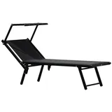 Jan Kurtz Rimini Classic Sonnenliege Gartenliege Strandliege Aluminium Schwarz