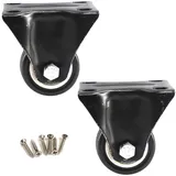 φ50mm Möbelrollen, feste Rollen 70 kg Tragkraft für jedes Rad (2 Stücke)