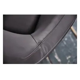 KAWOLA Relaxliege CAVAL Leder dunkelgrau