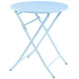 [en.casa] Klapptisch Sande Stahl 71xØ62 cm Himmelblau